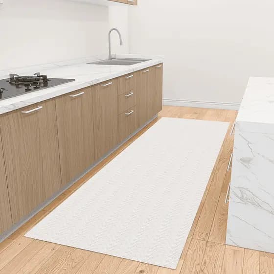 Tapete Passadeira Grande 3,00m x 65cm Antiderrapante para Cozinha Corredor 100% Algodão Artesanal