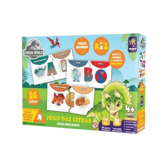 Jogo das Letras Jurassic World Pré Escola - Mimo