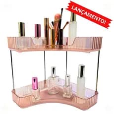 Bandeja Canto Prateleira Organizador Banheiro Maquiagem Perfume Skincare Batons Multiuso Acrilico