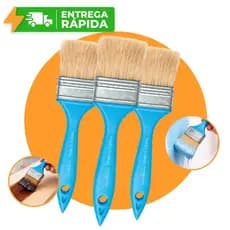 Trincha 2" 50mm Compel Pincel Pintura Cerdas Brancas Sintética Construção Verniz Acrílica Esmalte