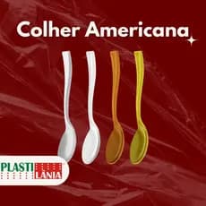 Mini Colher Americana Com Pacote 20, 40 e 80 Unidades Prata, Cristal, Bronze e Ouro