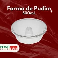 Forma para Pudim Forneável Com Tampa 500ml  -  06/12/18 unidades