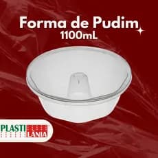 Forma para Pudim com Tampa 1100ml com 50 Unidades Forneável