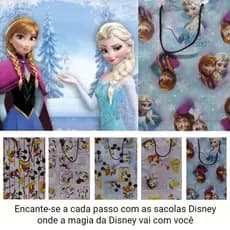 SACOLA DE PAPEL DESENHO DISNEY KIT 10 UNIDADES P