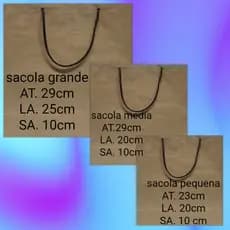 Sacolas de papel Kraft ( P, M, G ) Aniversário Presente Brindes Eventos Joias Multiuso Delivery