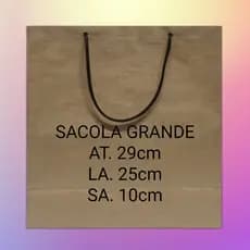 kit 10 Unidade Sacola de Papel Kraft Grande  29x25x10cm de Alta Qualidade