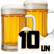Caneca De Chopp Vidro Grosso Chope Cerveja Restaurante Lanchonete Bar 390ml