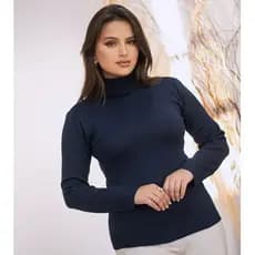 Blusa de frio gola alta trico feminina cacharrel básica segunda pele tricot inverno