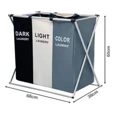 🧺 Cesto de Roupa Suja Organizador Dobrável com Divisória | Cesto Roupa Suja Moderno e Prático