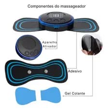 Massageador Elétrico Portátil Recarregável | Alívio de Dores Musculares Costas Pescoço e Pernas