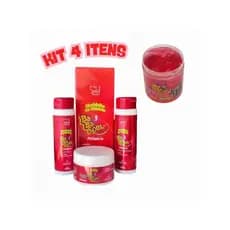Kit Cabelo Babasoul Melancia Shampoo, Condicionador e Mascara + Gelatina Capilar Melancia