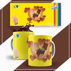 Caneca Personalizada Xicara Branca Grande Caneca de Porcelana Personalizada Amor Dia dos namorados J15