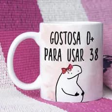 Caneca Personalizada Xicara Branca Grande Caneca de Porcelana Personalizada Flork Meme G136 Engraçado Memes