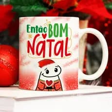 Caneca Personalizada Xicara Branca Caneca de Porcelana Personalizada Flork Meme G263 Feliz Natal Prospero Ano novo