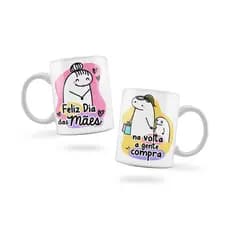 Caneca Personalizada Xicara Branca Grande Caneca de Porcelana Personalizada Flork Meme G15 Mãe Dias de mães Mãe Rainha