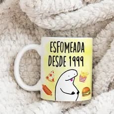 Caneca Personalizada Xicara Branca Grande Caneca de Porcelana Personalizada Flork Meme G133 Engraçado Memes