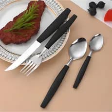 Talheres jogo 17 aco inox porta talher organizador ergonomico elegante sofisticado