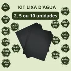 Kit Lixa D’Água Com 2, 5 ou 10 Unidades Grãos 60 80 100 120 150 180 220 240 280 320 360 400 500 600 1000 2000