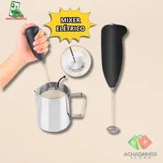 Misturador Mixer Elétrico De Bebidas Batedor Para Claras de Ovos Leite Café