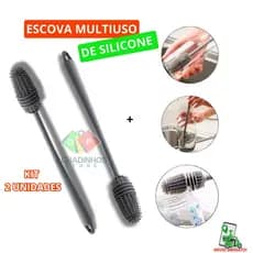Escova De Limpeza Para Mamadeira E Copo Em Silicone Macio Escova Multiuso