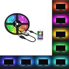 Fita Led 5050 Rgb Controle Remoto 2 metros bluetooth sem controle 5v Usb Tv Pc Carro