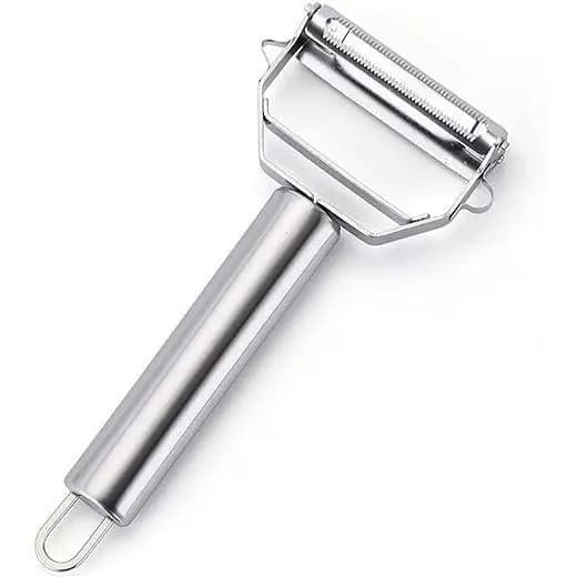 Descascador Fatiador de Alimentos 17,5cm Legumes Frutas Verduras Inox Resistente Fácil Prático Universal