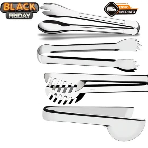 Kit 4 Peças Pegador de Massa de 20cm Pegador de Salada de 20cm Pegador Universal de 20cm Pegador de Gelo de 18,5cm