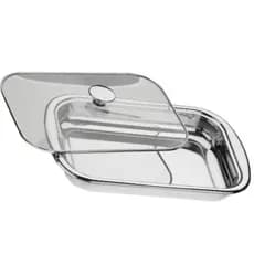 Assadeira Forma Tramontina Inox Tampa de Vidro 34cm 2,2L Cozinha