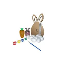 Kit Páscoa Infantil Ovos Pintar Sacola Coelho Cenoura
