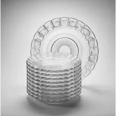 Conjunto De Pratos Fundos Transparentes Para Sopa E Massa 21,5cm