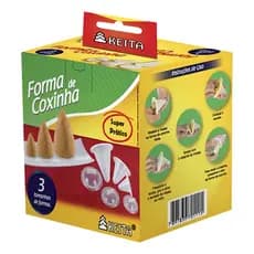 FORMA DE COXINHA PLASTICA KIT C/ 3 PCS P-M-G - KEITA Molde De Fazer Salgados Venda Kit Produção Salgadinhos Buffet Festa