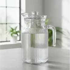 Jarra De Vidro Com Tampa Aclilica 1,2 Litro Agua Suco Vinho