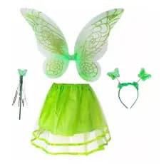 Fantasia Sininho Infantil Tinker Bell 4 Peças Para Carnaval