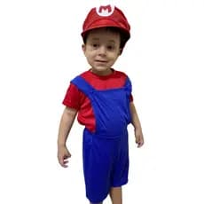 Fantasia Super Mario Vermelho Baby