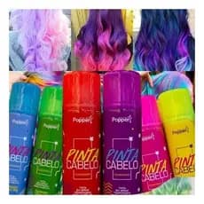 Spray Tinta Para Cabelo Não Mancha Sai Na Água 150ml