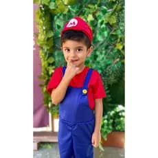 Fantasia Super Mario Bros Infantil Com Chapéu