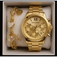 Relógio Feminino A Prova D'água metal Dourado Rose-