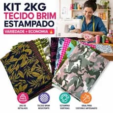 2kg Tecido Brim Pano Fazer Toalha de Mesa Bolsa Vestido Estampas Sortidas Alta Qualidade