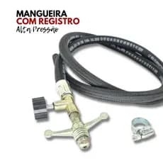 Kit Mangueira Registro Ligação Gás Completo Fogão Fogareiro Alta Pressão Com Mangueira
