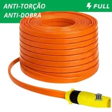 Mangueira de Jardim Chata 5 a 50 Metros Flexivel Anti-Torção e Anti-Dobras + Kit Esguicho