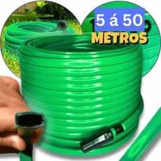 Mangueira de Jardim Chata Verde 5 10 15 20 25 30 e 50 Metros Flexivel Anti-Torção e Anti-Dobras