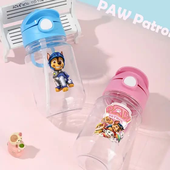 Garrafa com Unick Boné 500ml PAW com Canudo Botão