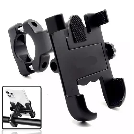 Suporte para Celular Moto Bike Com Fixação Giratório 360 Gps Aluminio Resistente