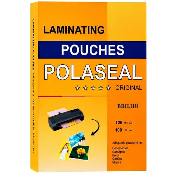 Plástico A4 220x307 0.05 Plástico Para Plastificação 100 Folhas com Brilho 125 Micras Masterprint