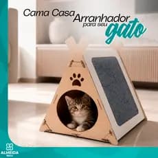 Casa Cama Toca Cabana Arranhador Gato Brinquedo Facilidade Montagem Conforto