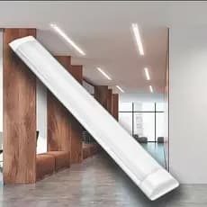 Kit Luminária Tubular Led Sobrepor Slim 80w 6500k 120cm