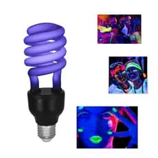 Lâmpada Luz Negra 36w Espiral 110v Efeito Neon Festa Balada