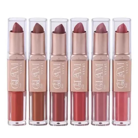 6 Batom Duo Glam 2 em 1 3238 Vivai