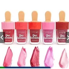 Kit 5 Gloss Labial Sorvetinho Vivai – Brilho Doce e Divertido para Seus Lábios