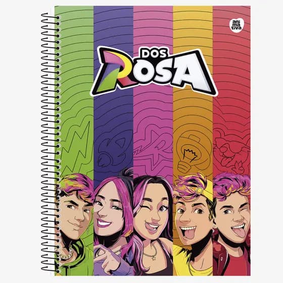 Caderno Dos Rosa Universitário 1M Espiral 80 Folhas